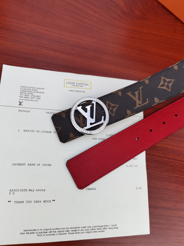 激安ルイヴィトンベルト素材ディテール